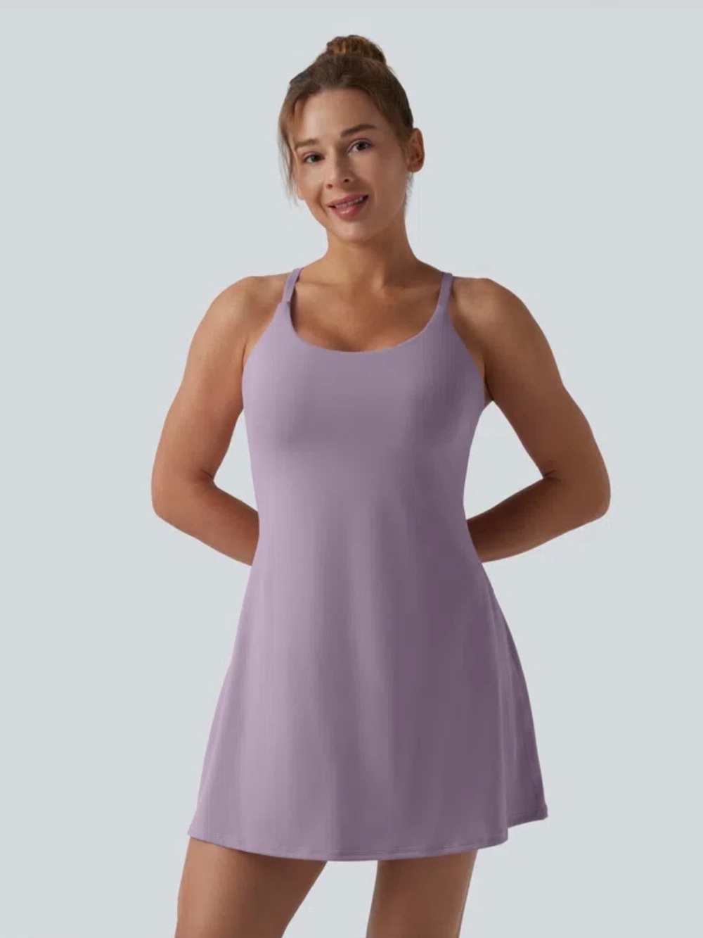 Halara Softly Zero Plush Purple Size Large Athletic Dress